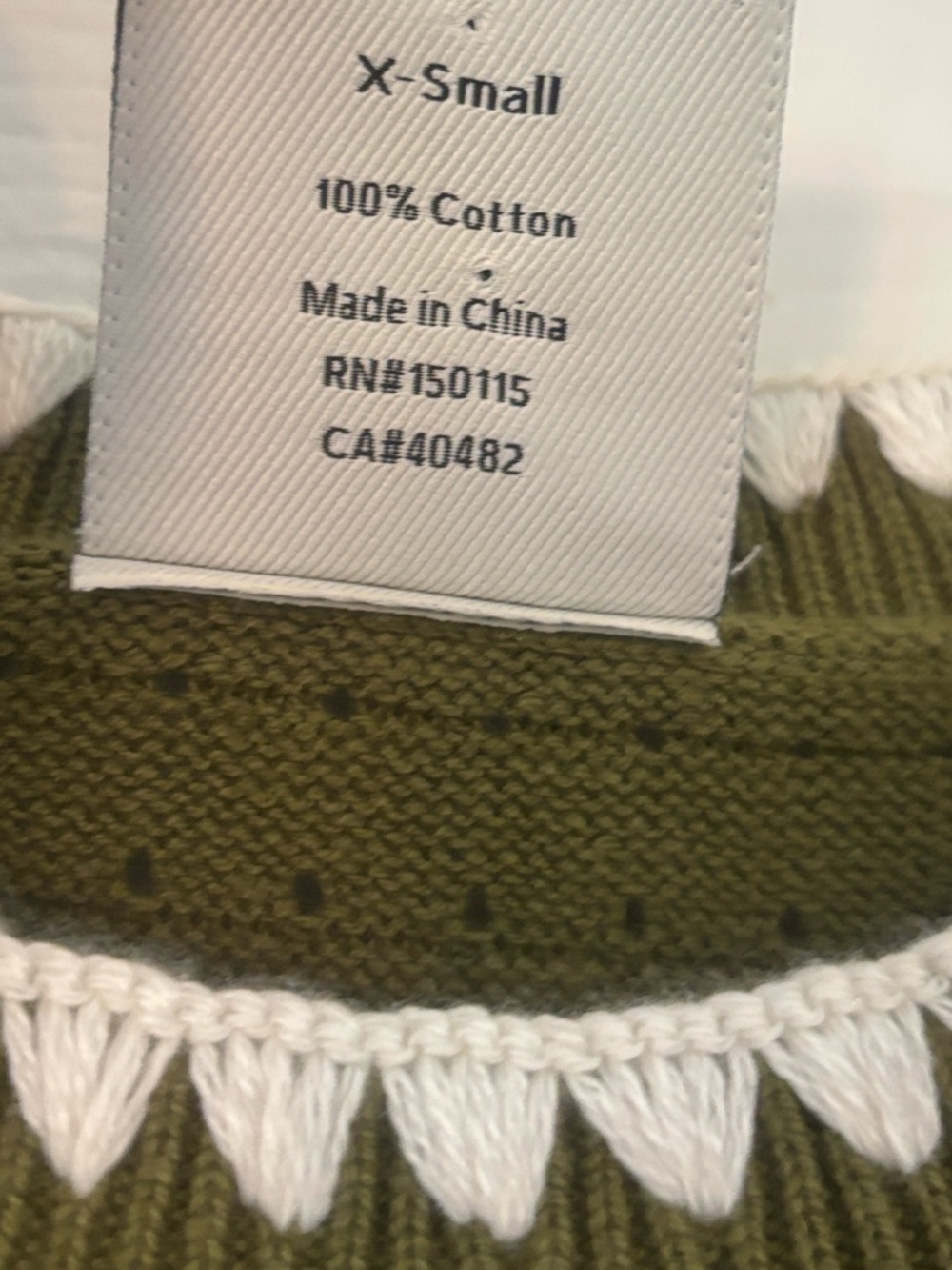 Varley Dwight Knit Midi Dress Olive Green White Trim Size Extra Small - Picture 4 of 9